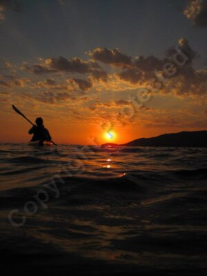 canoe and sun